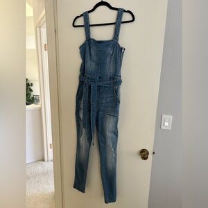 Bebe denim jumpsuit